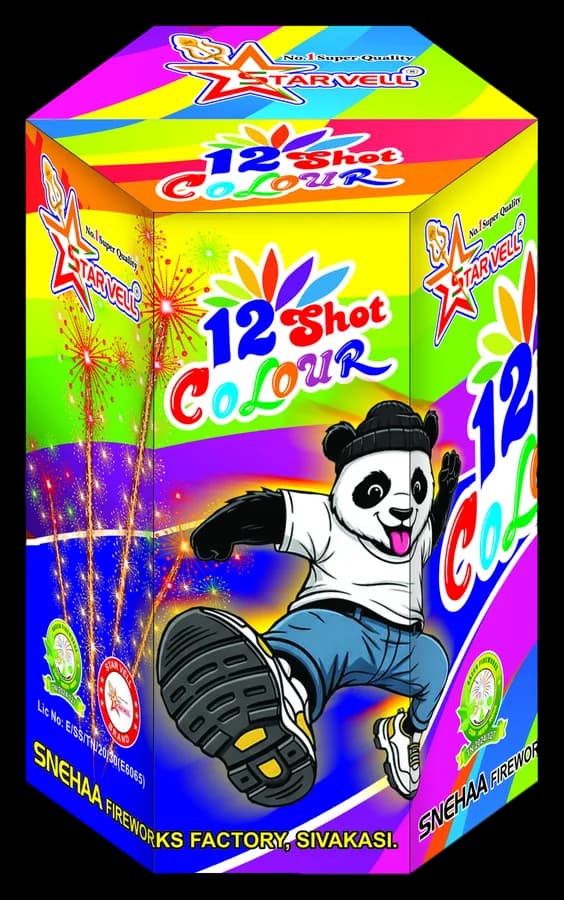 12 Shot Colour — Starvell fireworks pack